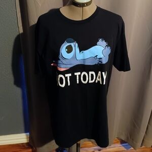 🍈 Disney Lilo & Stitch “Not Today” Graphic Tee – Size Large